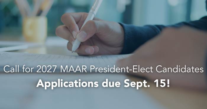 Call for 2027 MAAR President-Elect Candidates